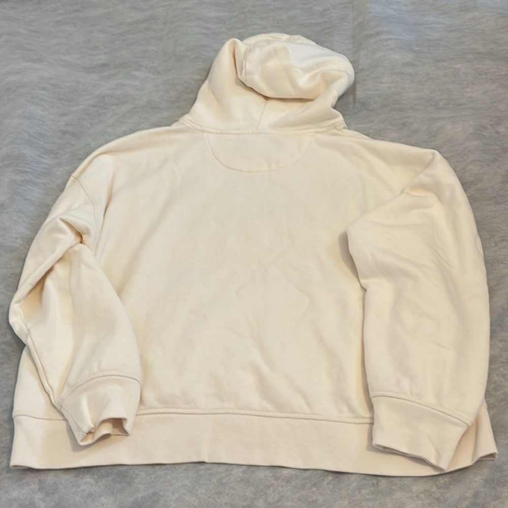 American Eagle Outfitters Cream Hoodie with Blue Lettering - Picture 7 of 13